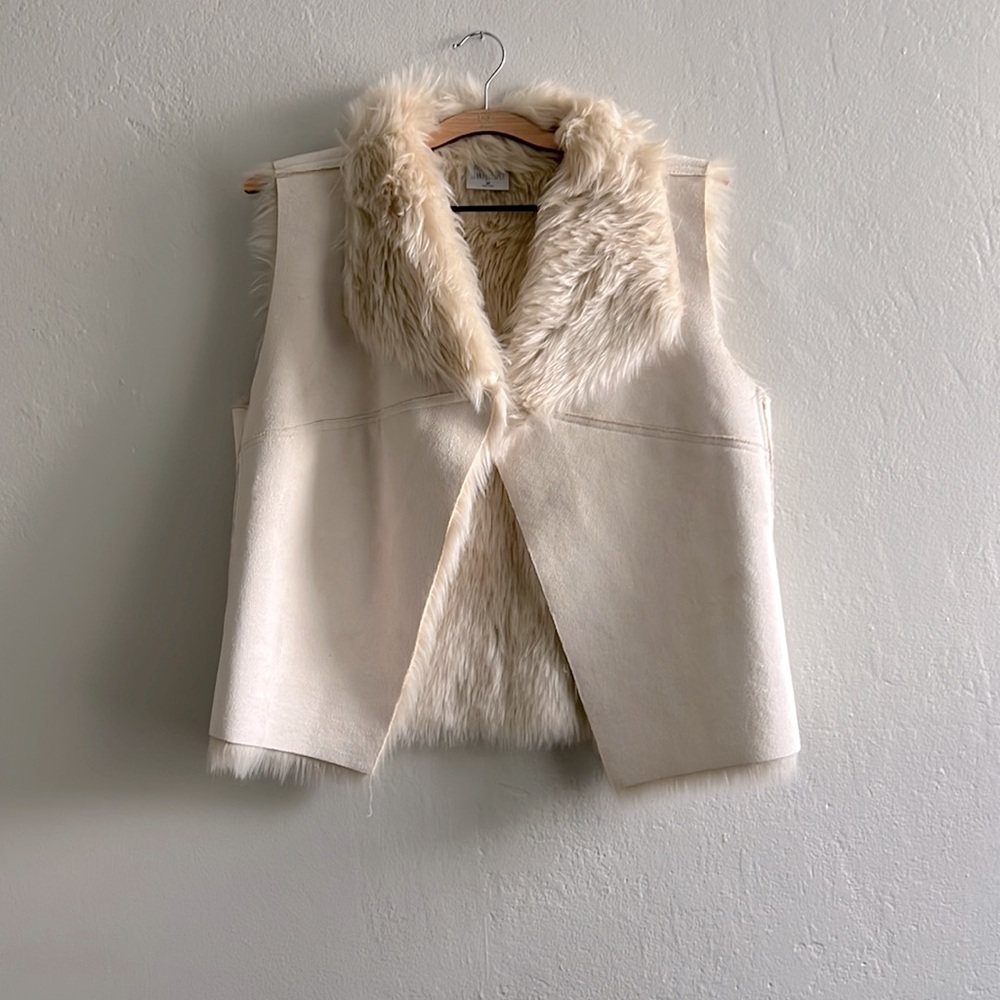 Jennifer Lopez faux fur & suede Vest